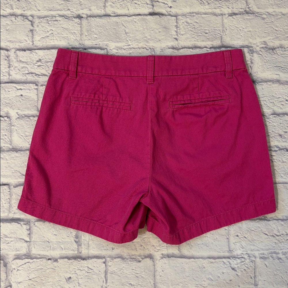 J Crew Pink Chino Shorts Plain Front Mid Rise 5 Inch Inseam Women’s Size 4 - Picture 6 of 9